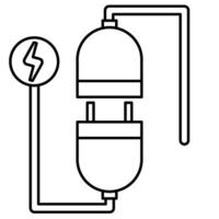Plug Outline icon vector