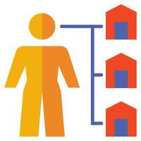 Landlord flat icon vector