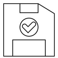 save outline icon style vector