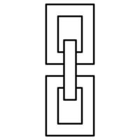 Link outline icon style vector