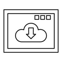 Website outline icon style vector