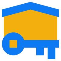 House and Key Icon solid icon vector