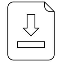 Document outline icon style vector