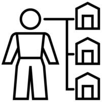 Landlord outline icon vector