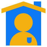 Home owner solid icon vector