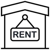 For rent outline icon vector