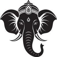 an elephant head vector