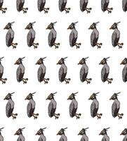 bird hand drawing pattern design template vector