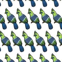 hand drawing bird pattern design vector