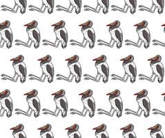 bird hand drawing pattern template vector