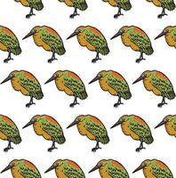 bird hand drawing pattern template design vector