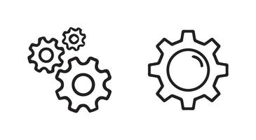 Gear icon. Functions symbol. Settings icon vector