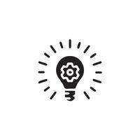 Idea lightbulb icon. Inspiration creativity lamp icon vector