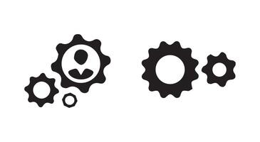 Gear Settings symbol, cogwheel. Functions symbol. Settings icon vector