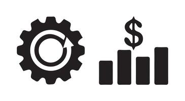 Productivity icon in flat style. Process strategy vector