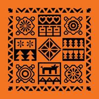Geometric African Tribal Pattern Background vector