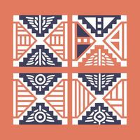 African Tribal Pattern Graphic Design Element vector