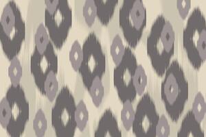 Abstract Ikat Geometric Pattern in Grey and Beige. vector