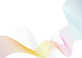 Abstract background with wavy lines. Colorful gradient wave design. vector