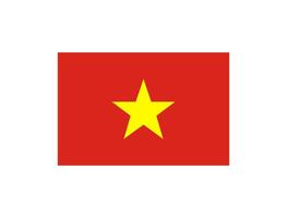 The flag of vietnam is shown on a white background vector