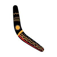 A black and red painted stick with a sun on it vector