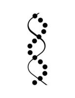 A black and white image of a dna molecule vector