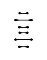 A black and white image of a line of four spoons vector