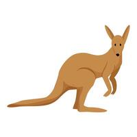 A cartoon kangaroo standing on one leg vector