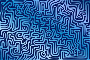 Abstract design with curvy lines in shades of blue on a gradient background vector