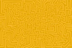 Abstract maze pattern in vibrant yellow tones creating a playful visual experience vector