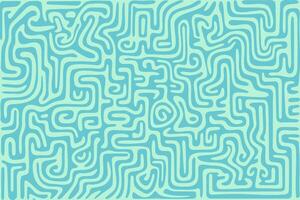 Complex abstract pattern with intertwining lines in soft blue tones on a light background vector