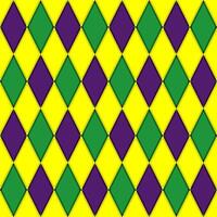 Colorful diamond pattern with yellow, green, and purple shapes in a repeating design vector