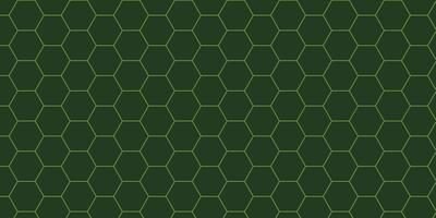 Hexagonal Grid Pattern on Dark Green vector