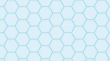 Hexagonal geometric pattern in light blue on blue background vector