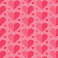 Seamless Red and Pink Heart Pattern vector