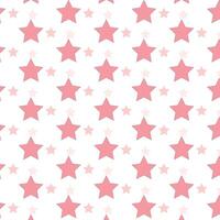 Pink star pattern on white background vector