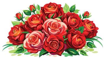 red roses are arranged in a bouquet Red Rose White Background Wallpaper vector