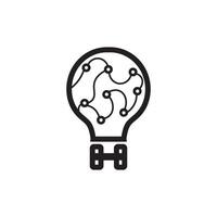 The light lamp bulb idea particle symbol vector