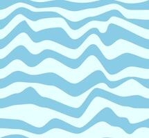 Groovy psychedelic background with wave in blue color vector