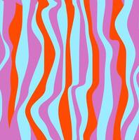 Wavy seamless pattern in retro groovy style vector