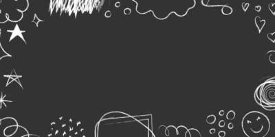 Chalkboard Doodle Background vector