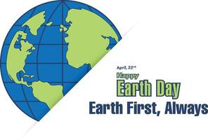 Creative Earth Day Illustration with Globe and Message vector