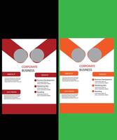Business agency flyer design layout vector
