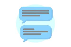 blue clouds of text or positive review. Shopping flat style icons in red and blue colors vector