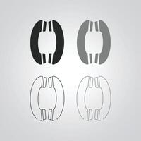 Call receiver icon is also outlined with a silver background vector