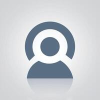 User Icon a sign of avatar in grey color with a sliver abstract background vector
