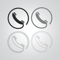 Phone call with wire with silver background vector