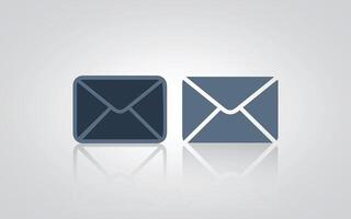 Set of email icons, eimail signs with silver background vector