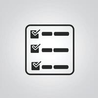 Writing icons, a checklist icon with a silver background vector
