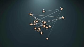 Abstract Physics Molecule Structure Science or Medical Loop Animation video